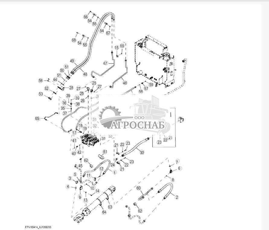 Four Function Hydraulic Lines, High Lift Plus (2 of 3) 